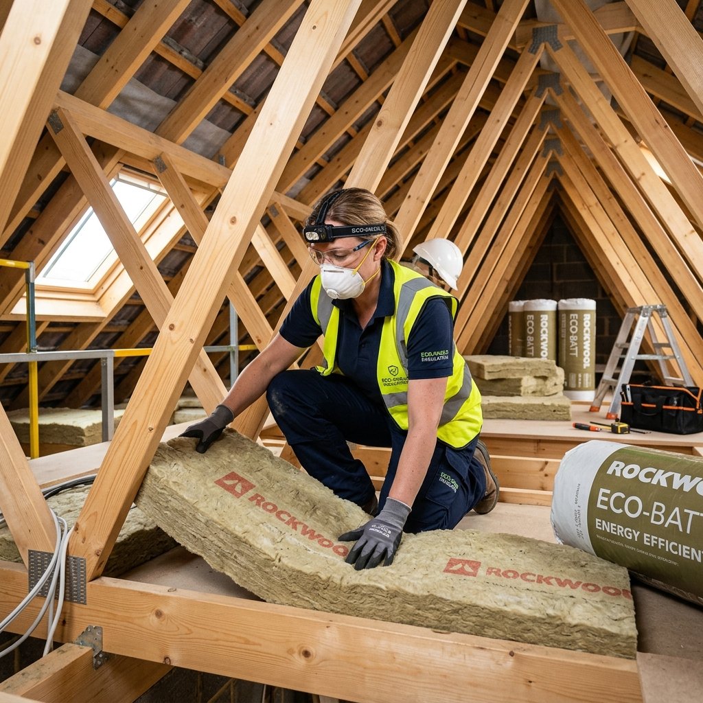 Professionele aanbrenging van hoogwaardige zolder- en dakisolatie voor optimaal warmtebehoud en energiebesparing.